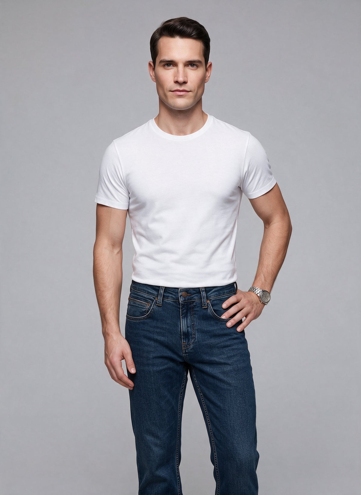 JSCO Erkek Normal Kesim Denim Jean Pantolon Beş Cepli Düğmeli Ana görsel