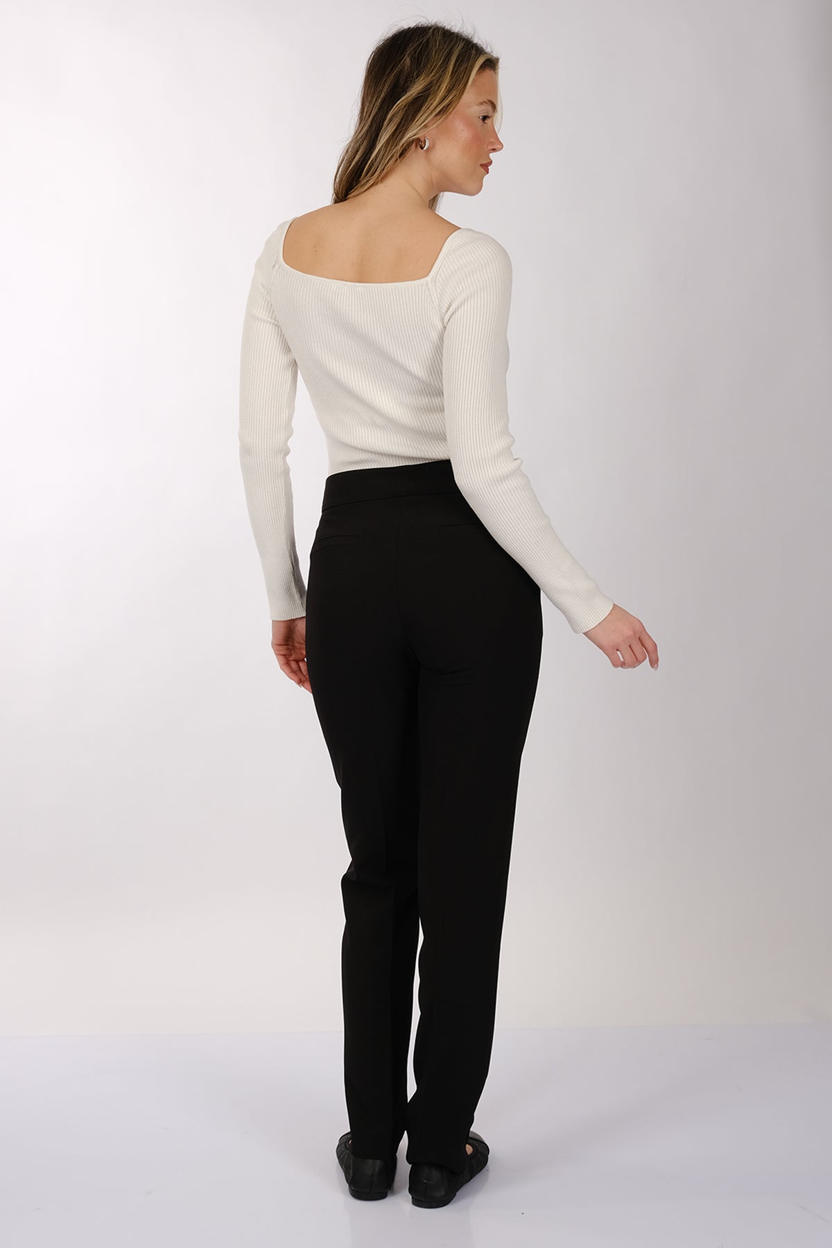 Modiva Minimalist Yüksek Bel Regular Fit Kadın Pantolon - Günlük & İş