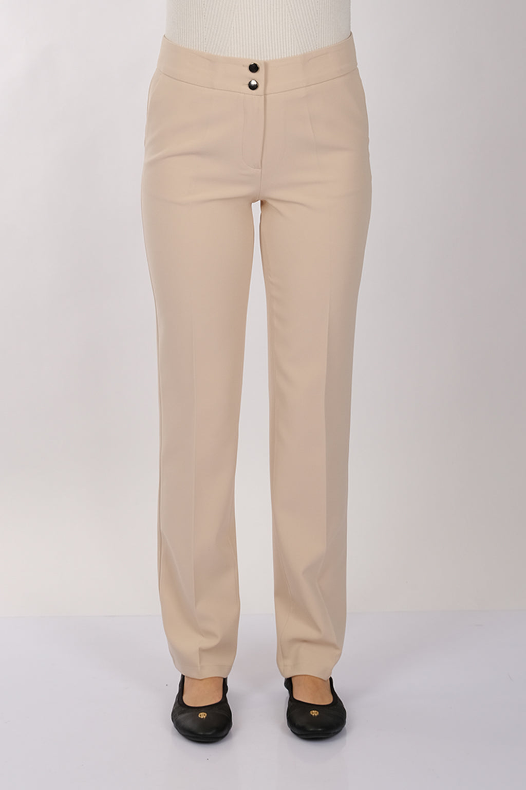 Modiva Minimalist Yüksek Bel Regular Fit Kadın Pantolon - Günlük & İş