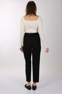 Modiva Minimalist Yüksek Bel Crop Pantolon - Günlük & İş