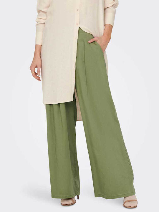 Only Oversize Pileli Keten Pantolon - Geniş Paça - Minimalist Translation missing: tr.content.product_image_secondary