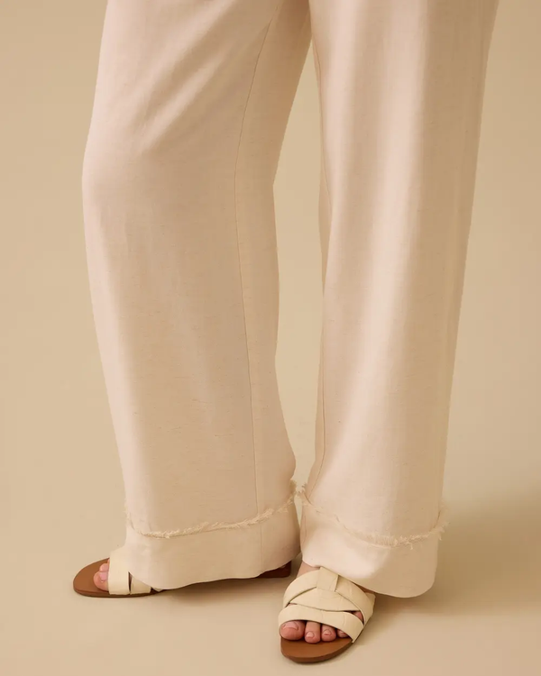 SCL Minimalist Oversize Kadın Pantolon - Geniş Paça Midi