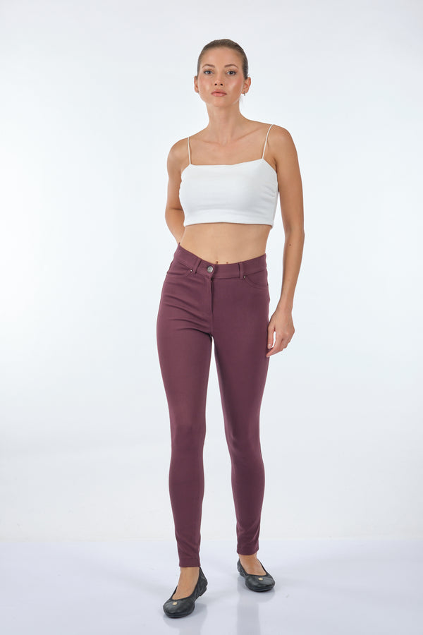 Seleste Yüksek Bel Slim Fit Kadın Pantolon - Günlük Kullanım