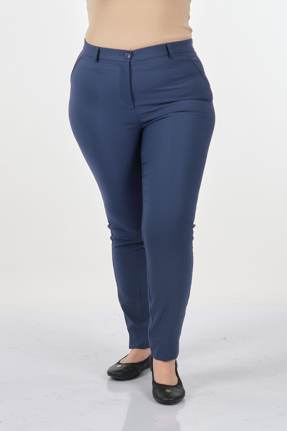 Seleste Minimalist Yüksek Bel Dar Paça Kadın Pantolon - Günlük & İş Translation missing: tr.content.product_image_main