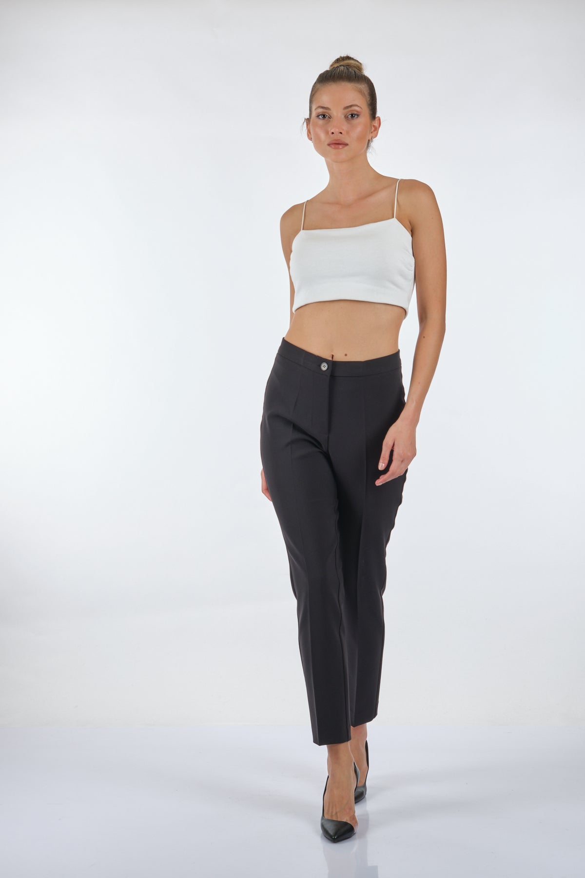 Seleste Minimalist Yüksek Bel 7/8 Kadın Pantolon - Modern Kesim, Günlük & İş Translation missing: tr.content.product_image_secondary