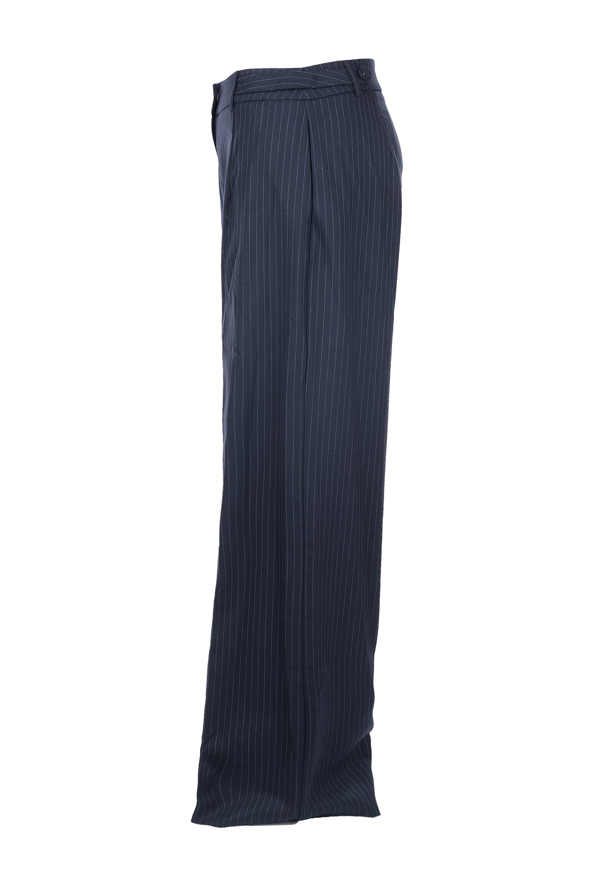 Unique Mode Minimalist Oversize Çizgili Kadın Pantolon - Yüksek Bel Geniş Paça Translation missing: tr.content.product_image_secondary