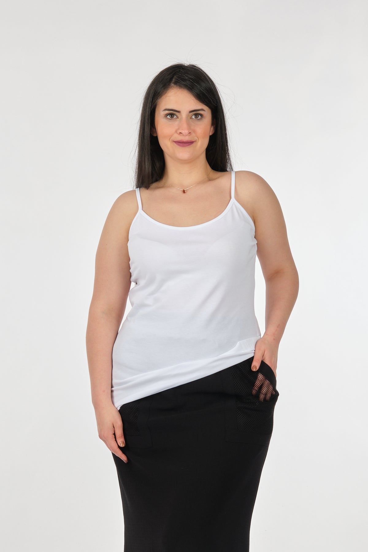 Vedi-bb Oversize Straplez T-Shirt Kadın - Minimalist Günlük Translation missing: tr.content.product_image_main