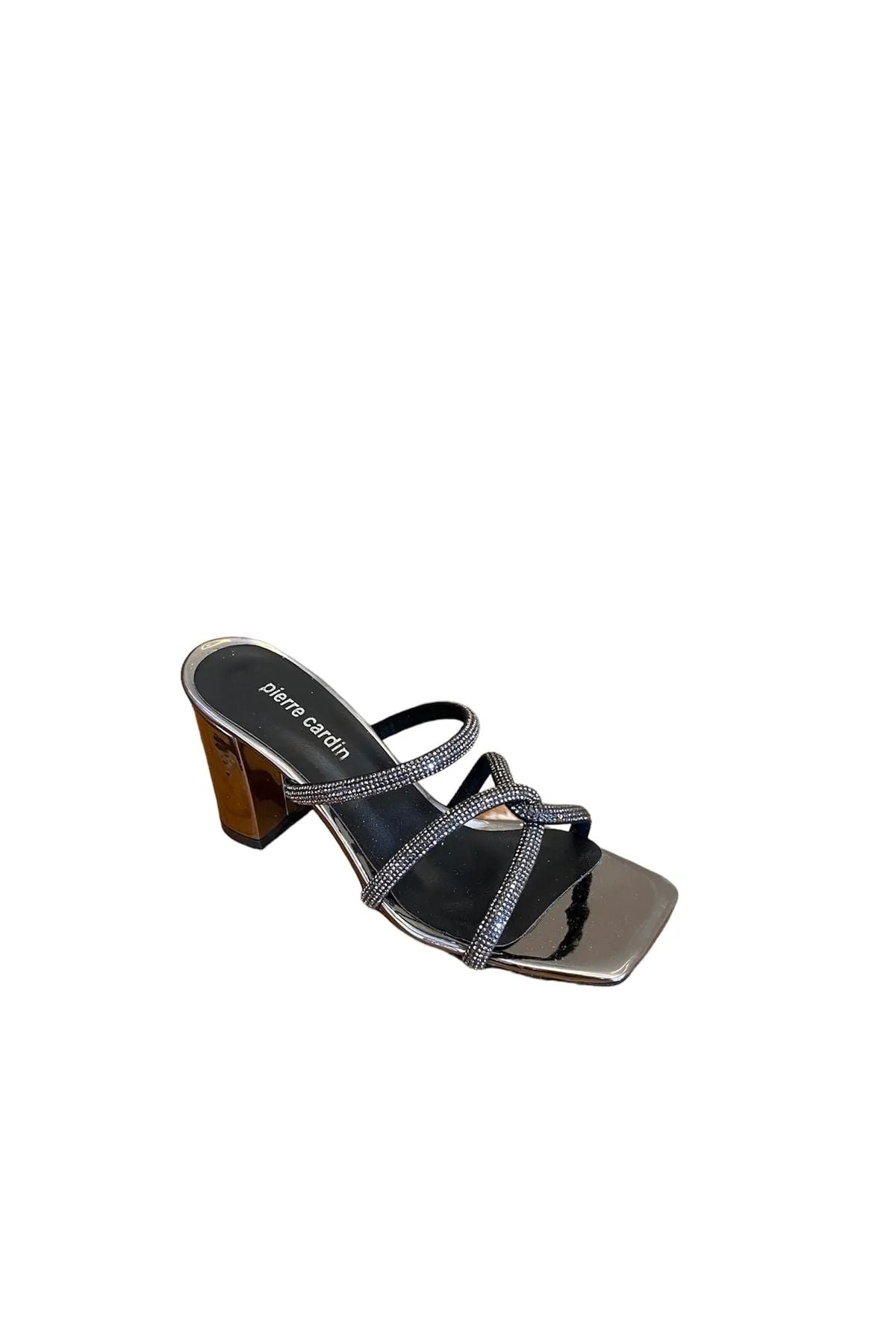 Pierre Cardin Metalik Minimalist Topuklu Terlik - Gece & Parti