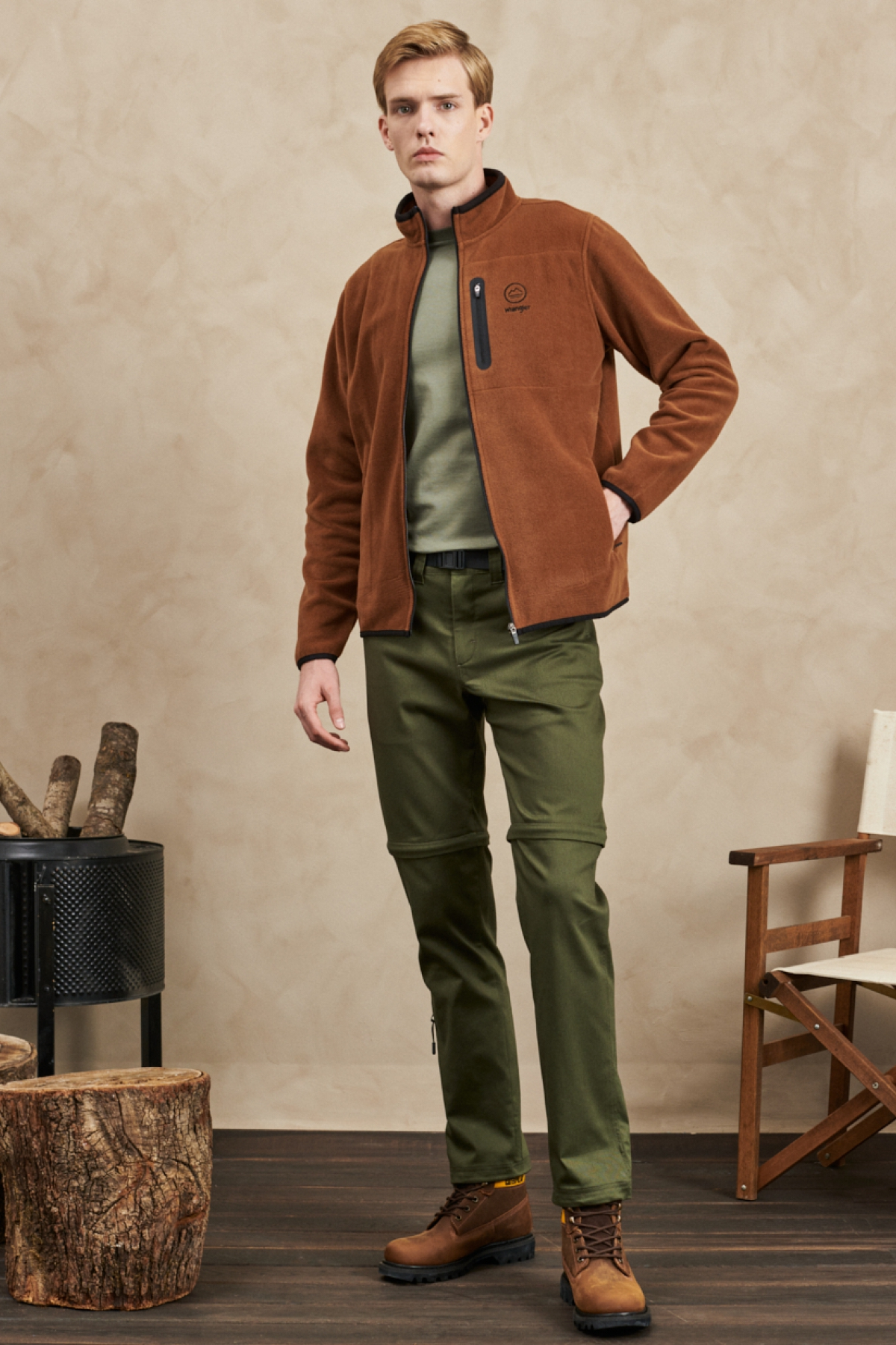 All Terrain Gear Regular Fit Normal Kesim Tam Fermuarlı Kahverengi Polar Wrangler Translation missing: tr.content.product_image_main