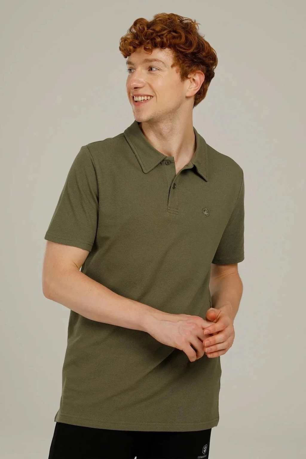 Lumberjack Erkek Minimalist Polo Yaka Kısa Kol T-Shirt - Rahat Kesim Translation missing: tr.content.product_image_secondary