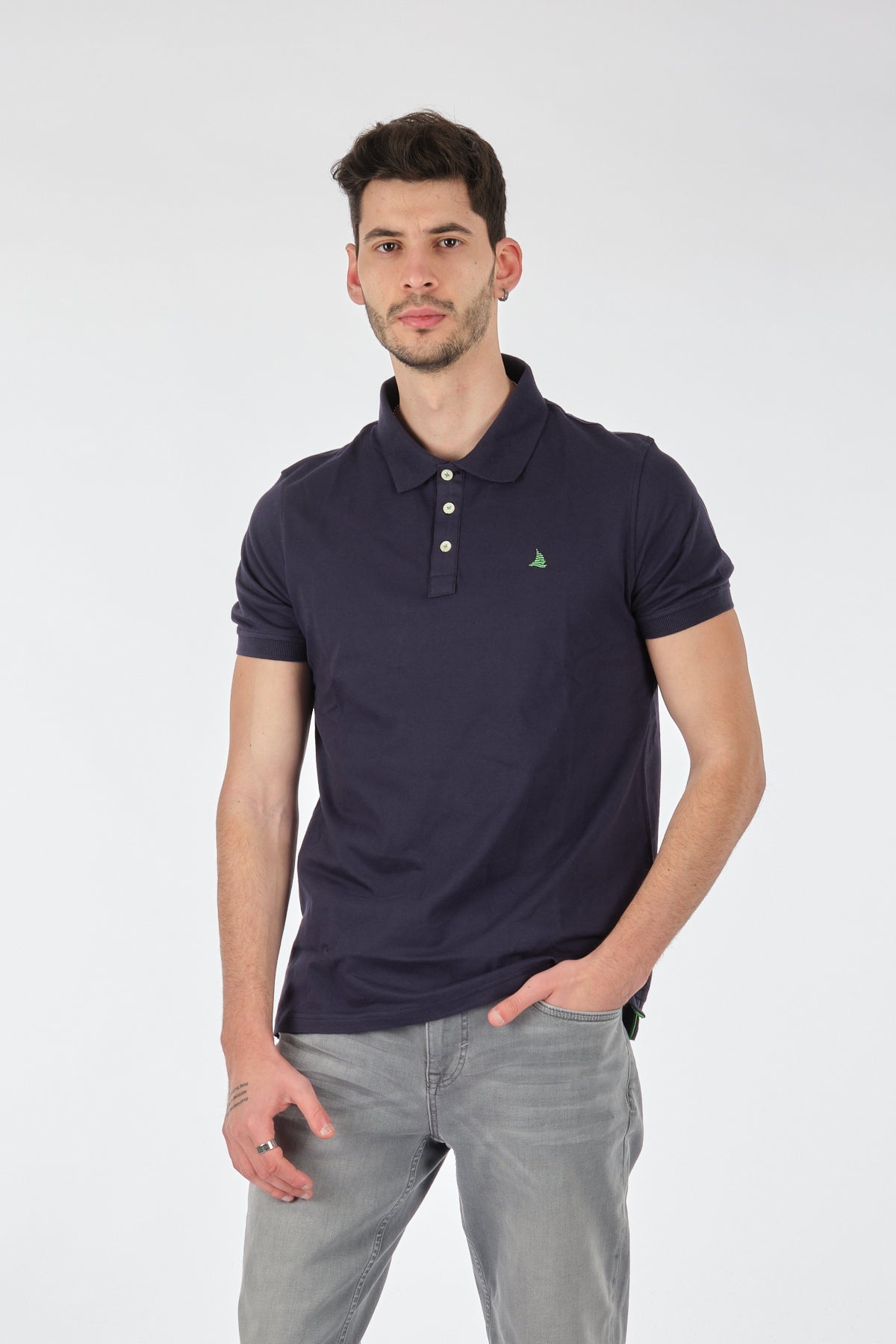 Porto Cervo Minimalist Polo Yaka Kısa Kol Erkek T-Shirt - Regular Fit Translation missing: tr.content.product_image_secondary