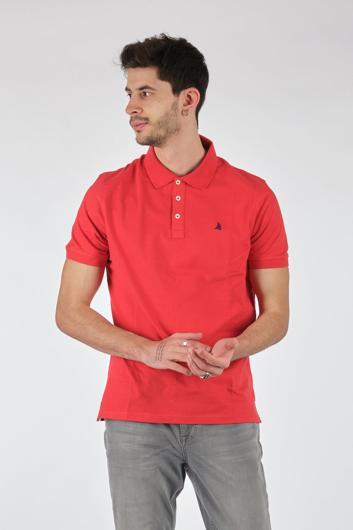 Porto Cervo Minimalist Polo Yaka Kısa Kol Erkek T-Shirt - Regular Fit Translation missing: tr.content.product_image_main