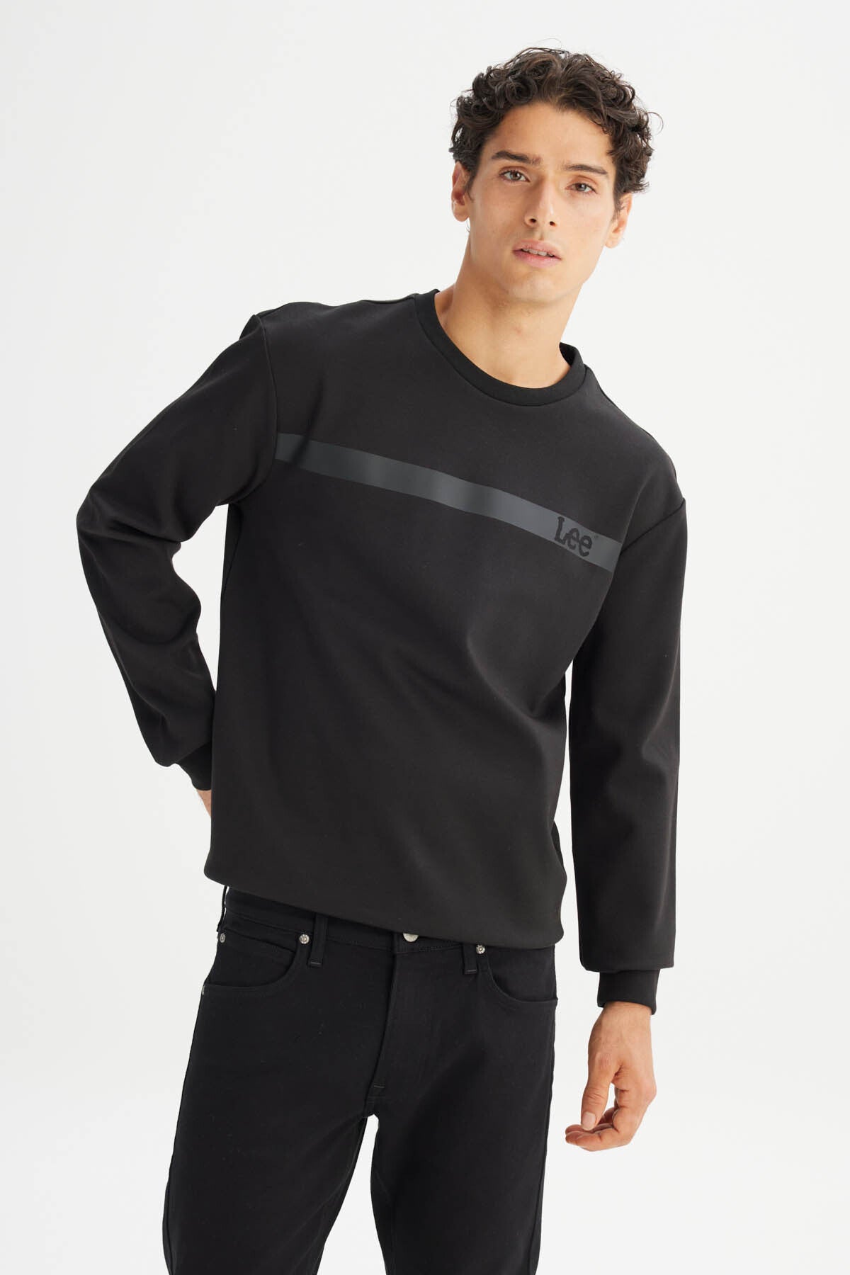Regular Fit Normal Kesim Bisikler Yaka Sweatshirt Lee Translation missing: tr.content.product_image_secondary