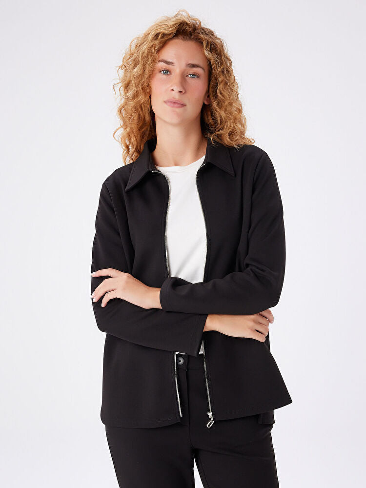 Relax Beli Tünelli Fermuarlı Örme Overshirt Tunik Ana görsel