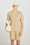 Relaxed Fit Geniş Kesim Bisiklet Yaka Pamuklu Açık Yeşil T-Shirt L2510271299