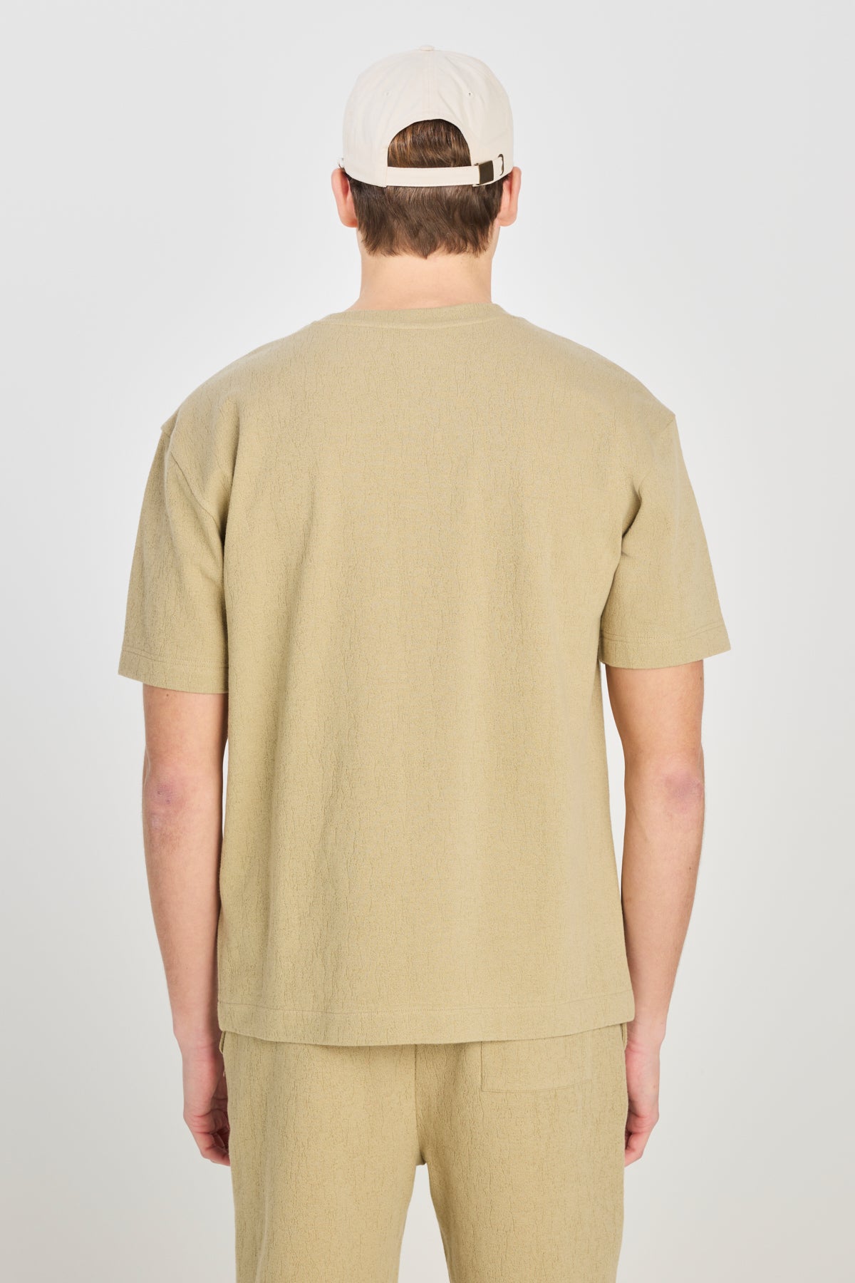 Relaxed Fit Geniş Kesim Bisiklet Yaka Pamuklu Açık Yeşil T-Shirt L2510271299