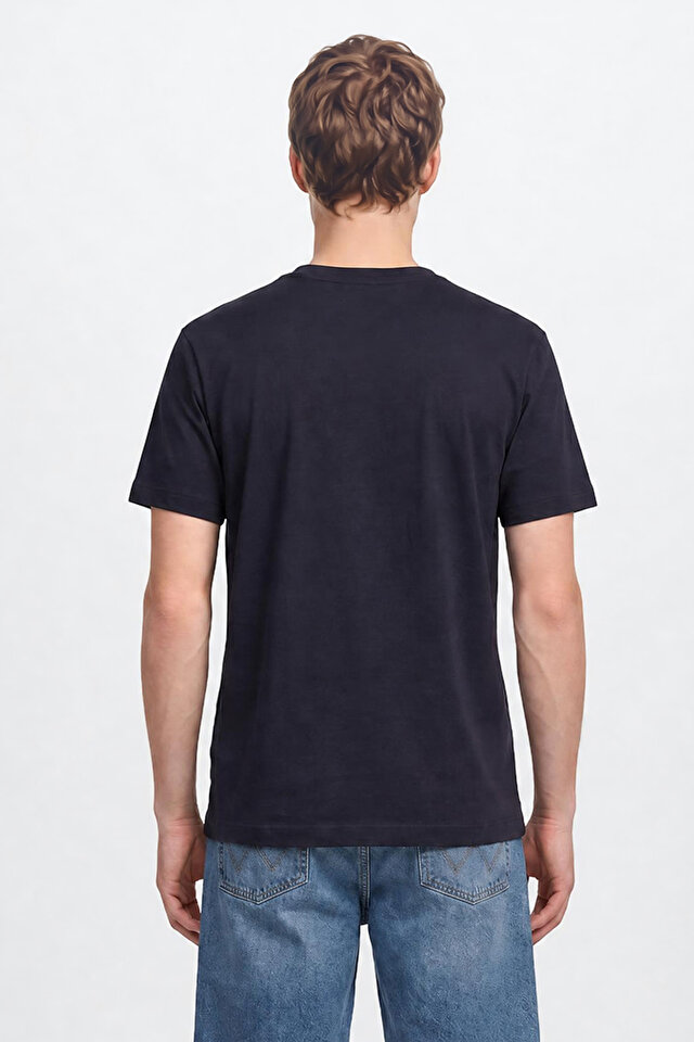 Relaxed Fit Rahat Kesim Bisiklet Yaka Logo Detaylı Wrangler