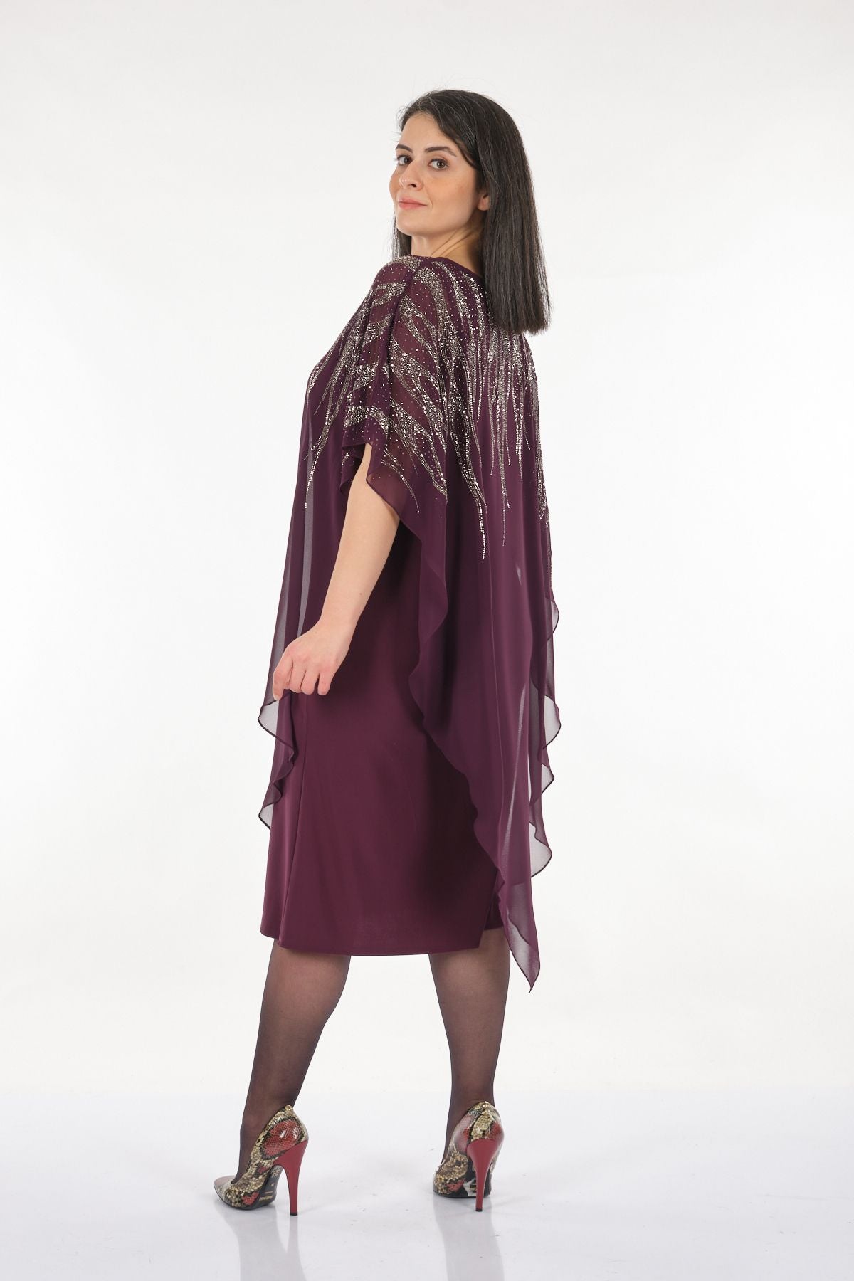 Rozeşah Büyük Beden  Kadın Abiye Elbise 2316569