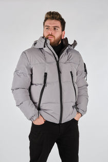 Rugu Erkek Oversize Kapüşonlu Kışlık Mont - Minimalist Tasarım