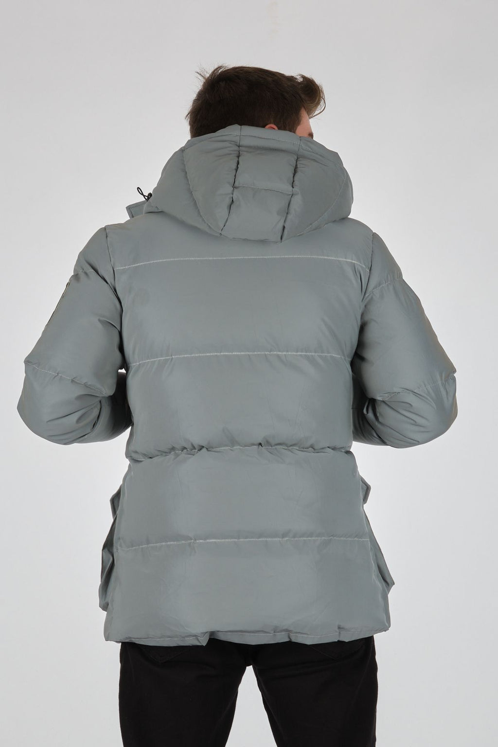 Rugu Erkek Oversize Kapüşonlu Kışlık Mont - Minimalist