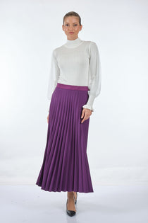 Scl Pileli Maxi Etek - Minimalist Günlük Stil