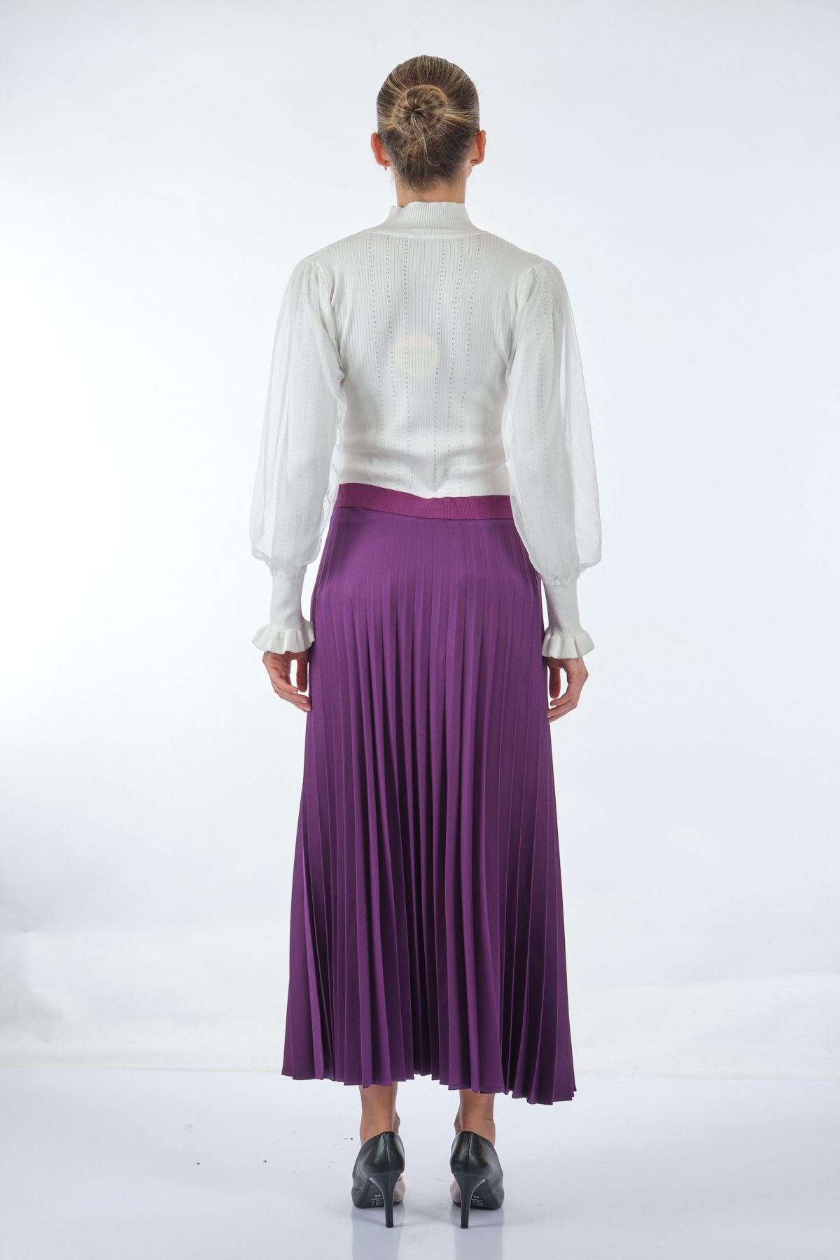 Scl Pileli Maxi Etek - Minimalist Günlük Stil