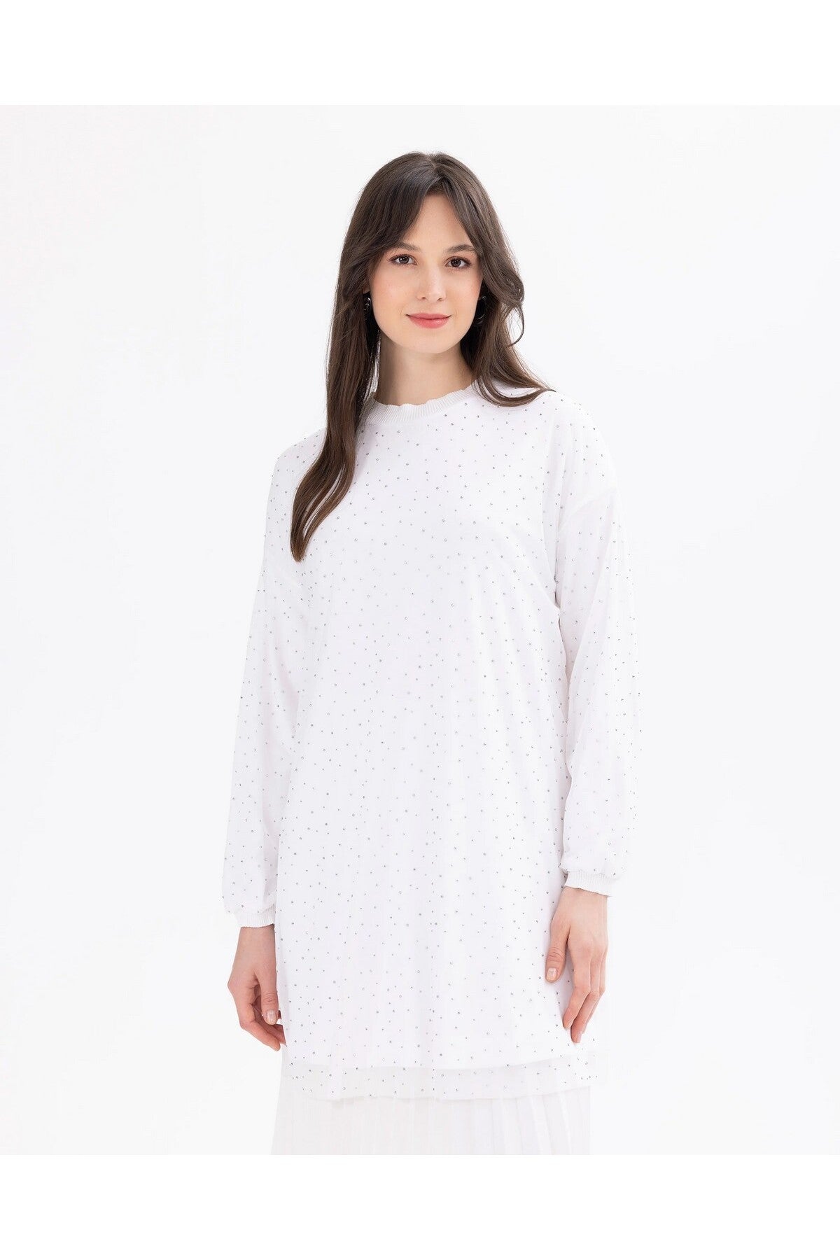 SCL Kadın Oversize Uzun Kol Midi Tunik - Minimalist Tasarım Translation missing: tr.content.product_image_main