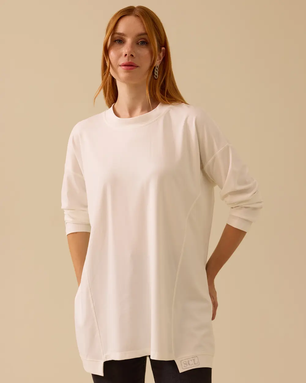 Scl Kadın Yuvarlak Yaka Basic Tunik 10002511211055