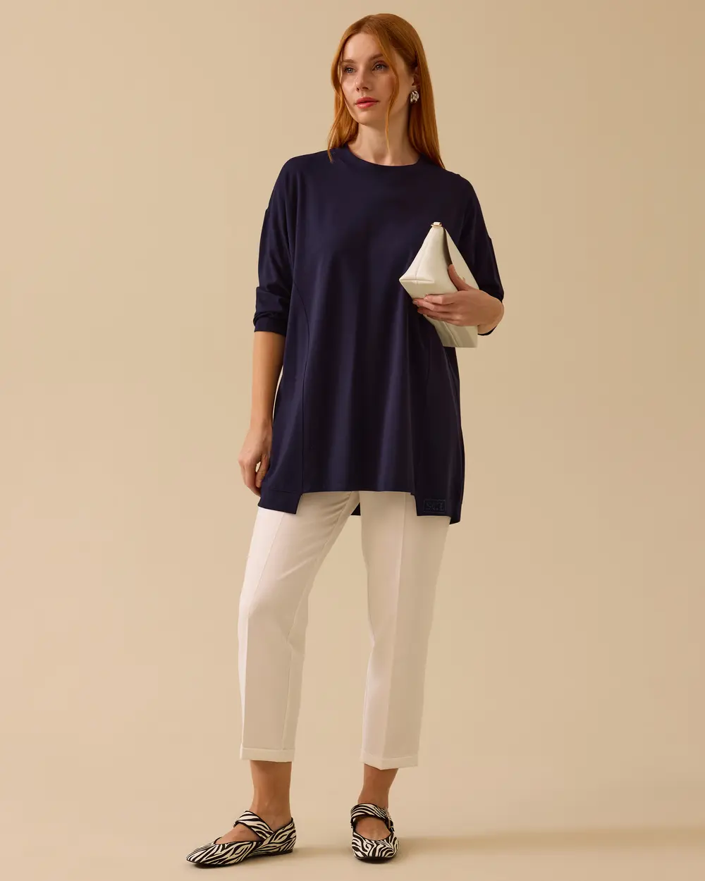 Scl Kadın Yuvarlak Yaka Basic Tunik 10002511211055