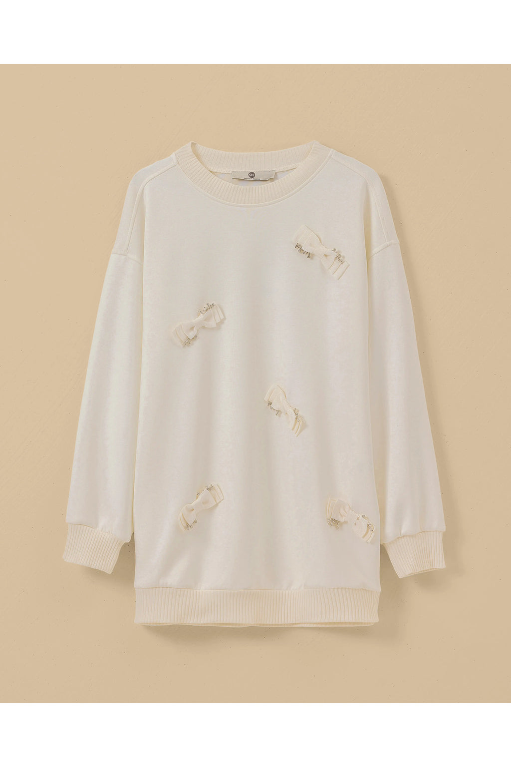 Scl Kadın Yuvarlak Yaka Taş Detaylı Sweatshirt 10002422311020