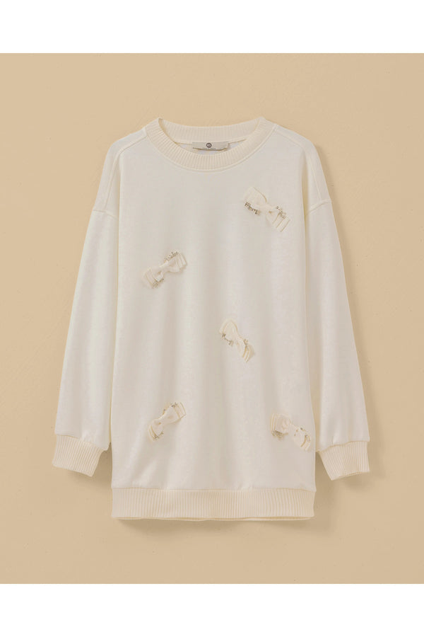 Scl Kadın Yuvarlak Yaka Taş Detaylı Sweatshirt 10002422311020