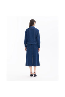 Seçil Minimalist Midi Denim Etek - Günlük & Şık Kombinler