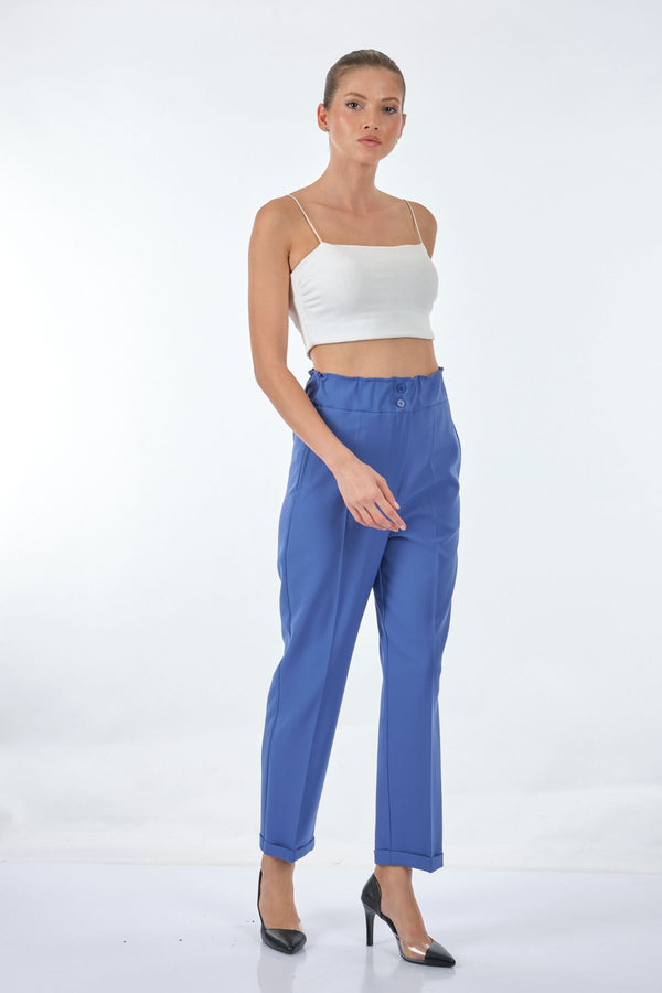 Seçil Yüksek Bel Midi Pantolon - Oversize, Minimalist, Günlük & İş