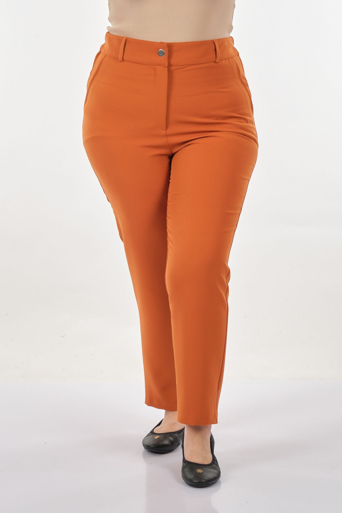 Sedna Minimalist Yüksek Bel Regular Fit Kadın Pantolon - Günlük & İş Ana görsel