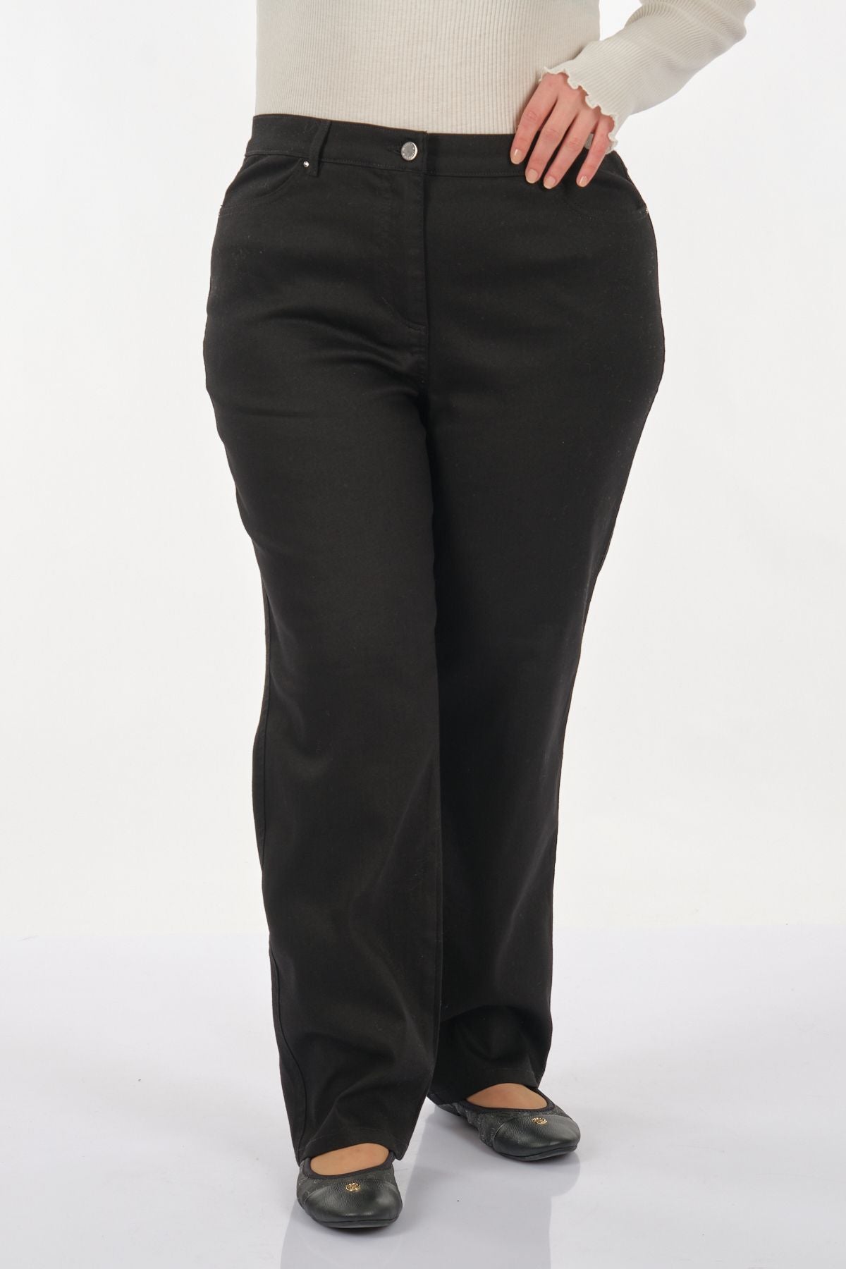 Seleste Minimalist Oversize Midi Kadın Pantolon Ana görsel