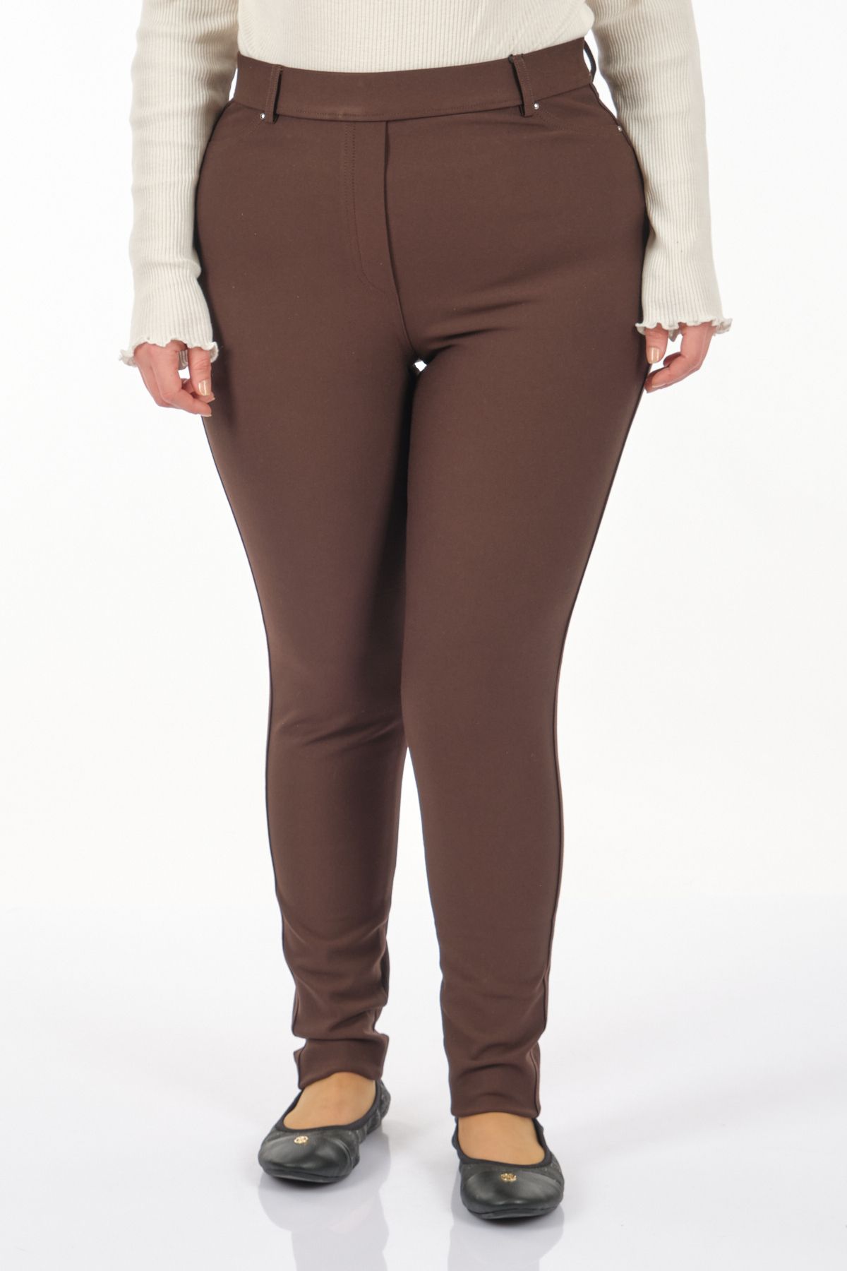 Seleste Minimalist Kadın Pantolon - Yüksek Bel Dar Paça Günlük Translation missing: tr.content.product_image_main
