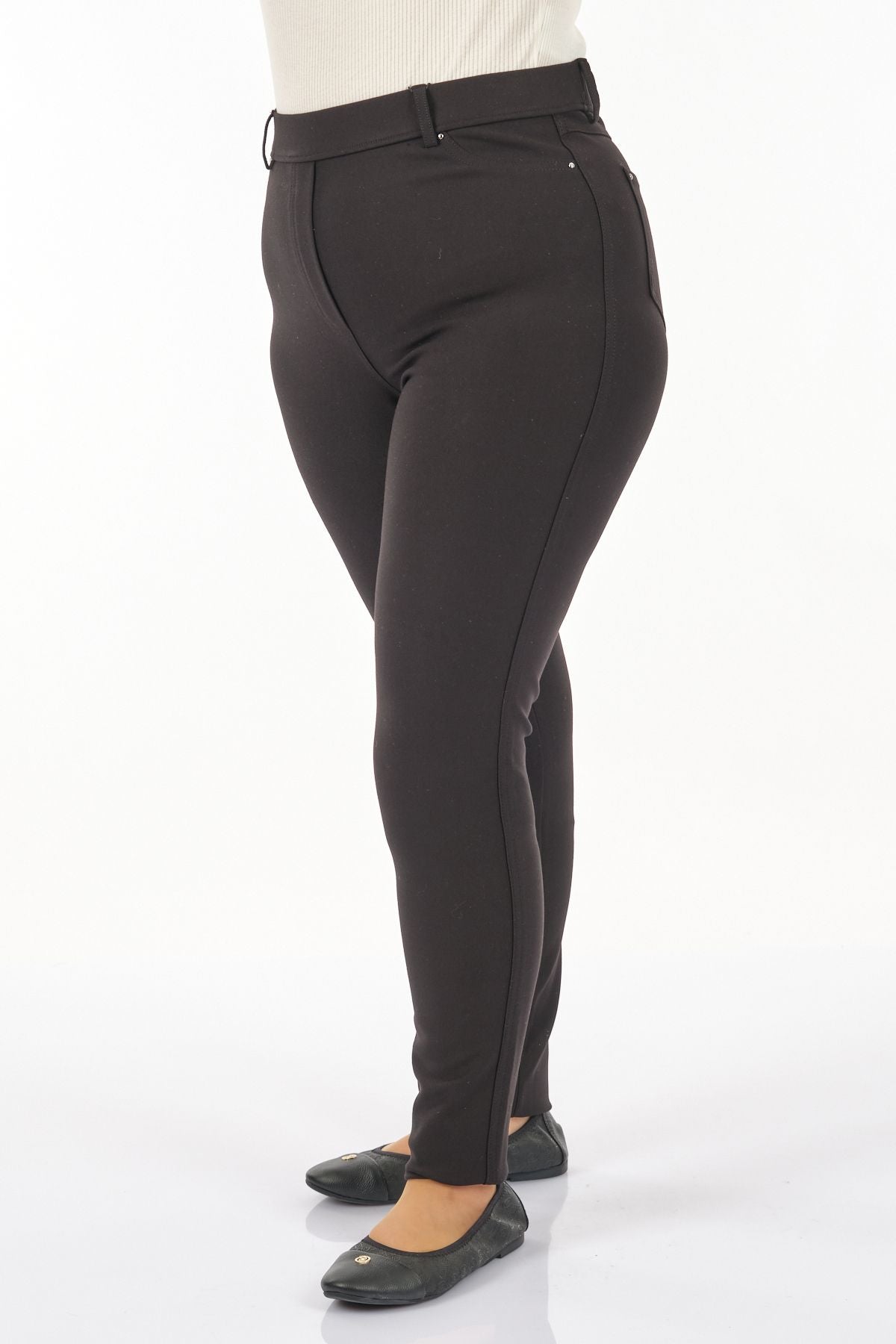 Seleste Minimalist Kadın Pantolon - Yüksek Bel Dar Paça Günlük
