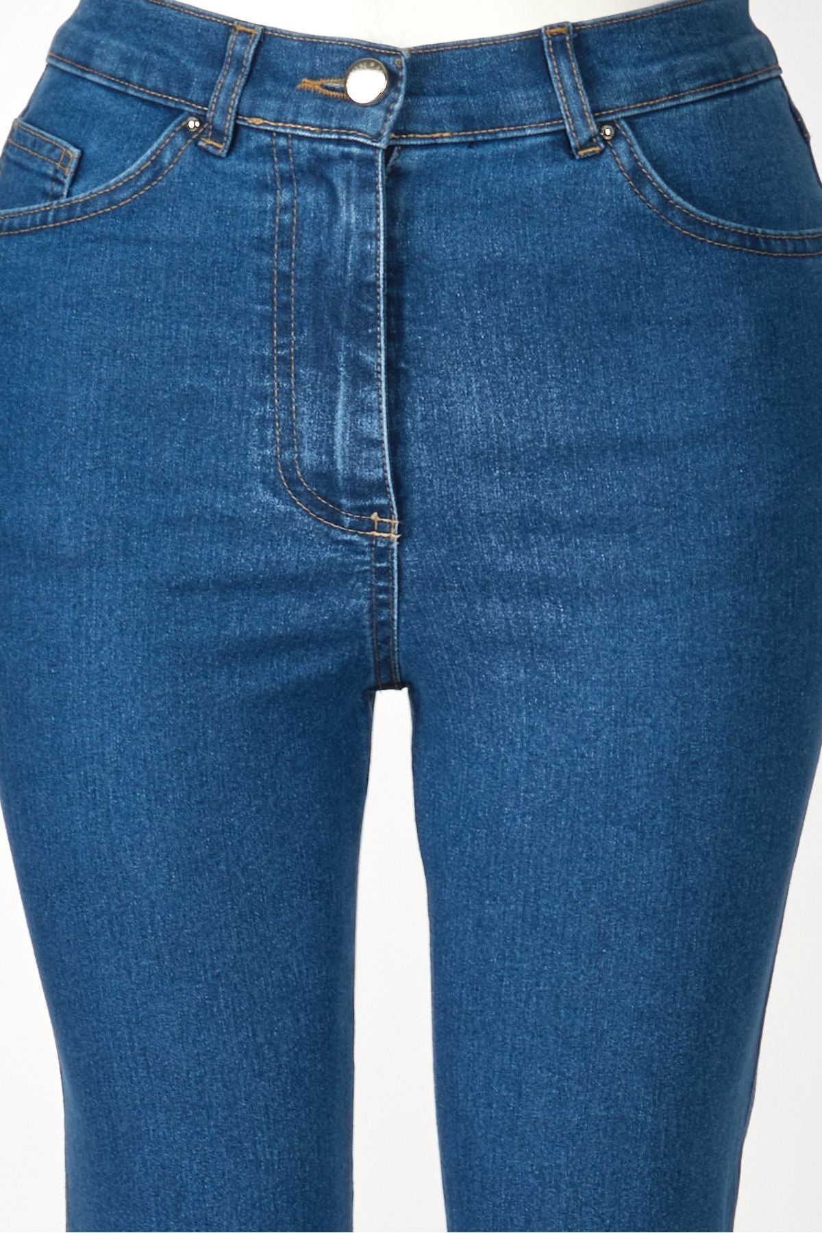 Seleste Yüksek Bel Dar Paça Kadın Kot Pantolon - Minimalist Tarz Translation missing: tr.content.product_image_secondary