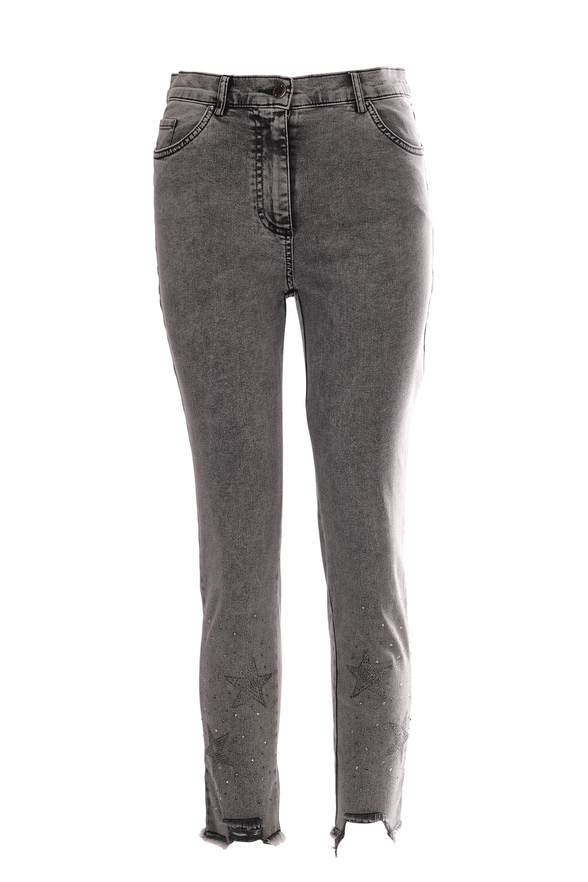 Seleste Yıldız Detaylı Midi Jean Pantolon - Minimalist Stil Translation missing: tr.content.product_image_main
