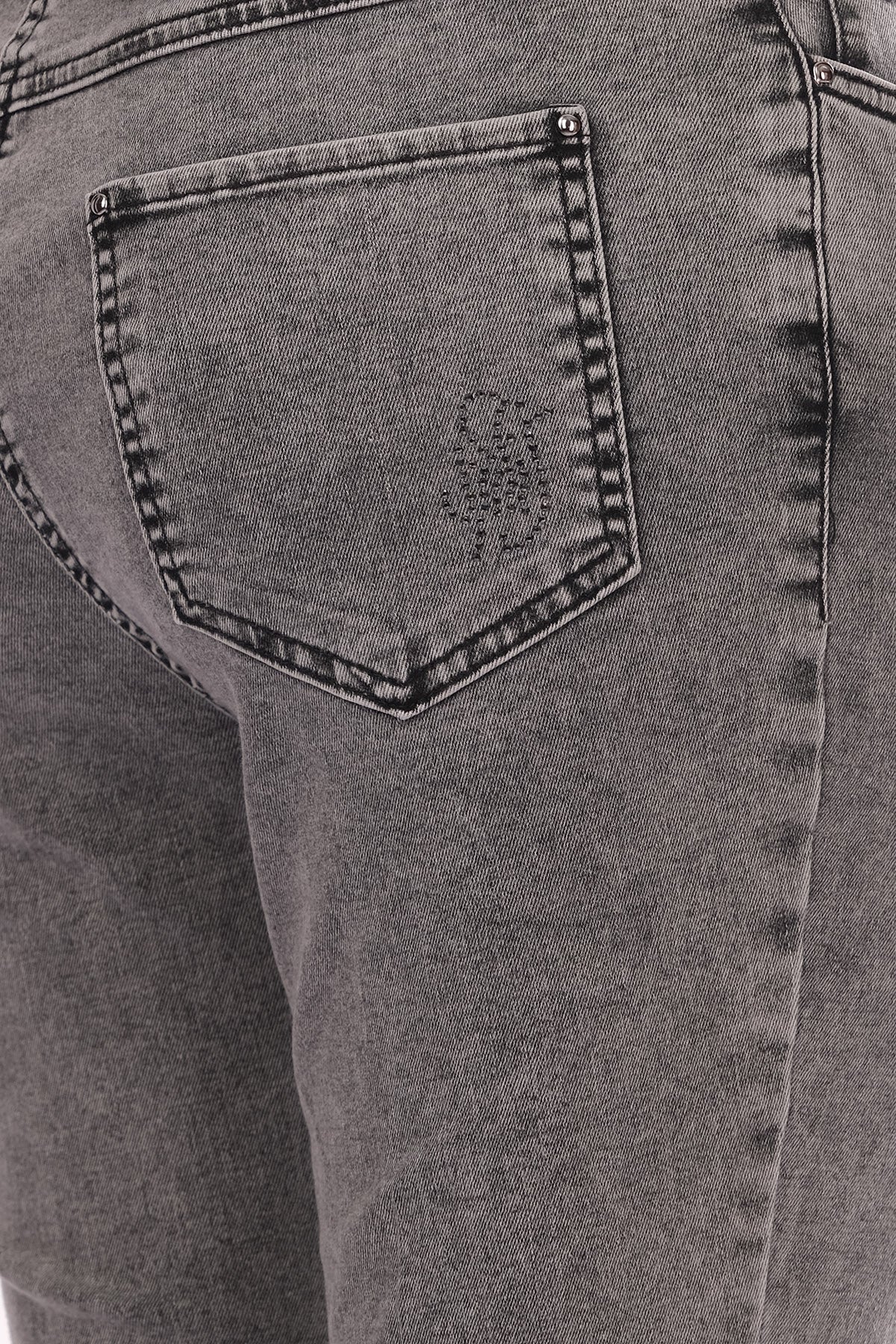 Seleste Yıldız Detaylı Midi Jean Pantolon - Minimalist Stil