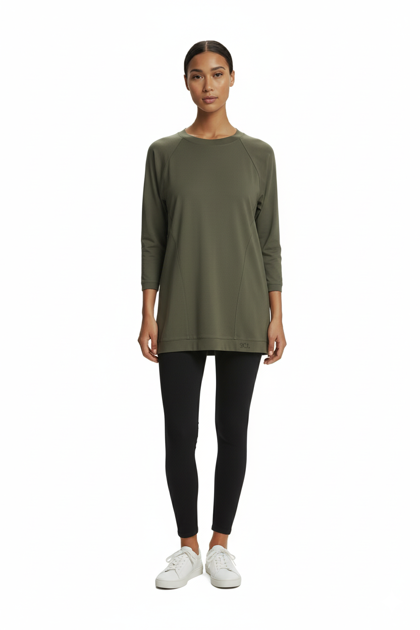 sıfır yaka basic tunik Scl İkincil görsel