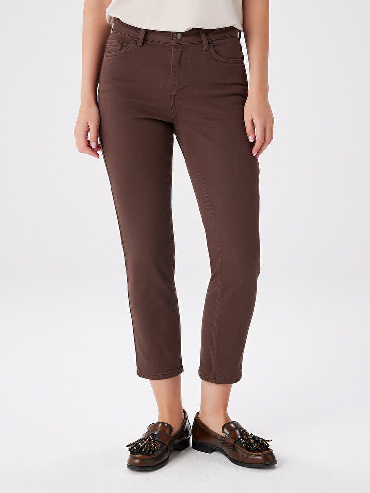 Slim Fit Coton Parça Boya Pantolon FAİK SÖNMEZ