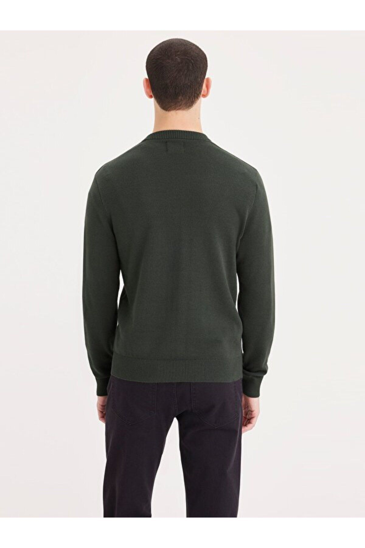 Dockers Erkek Minimalist Sweatshirt - Günlük & Şık, Uzun Kol, Yuvarlak Yaka