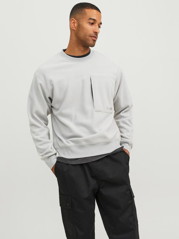 Jack&Jones Erkek Oversize Sweatshirt - Minimalist Stil - Günlük Kullanım