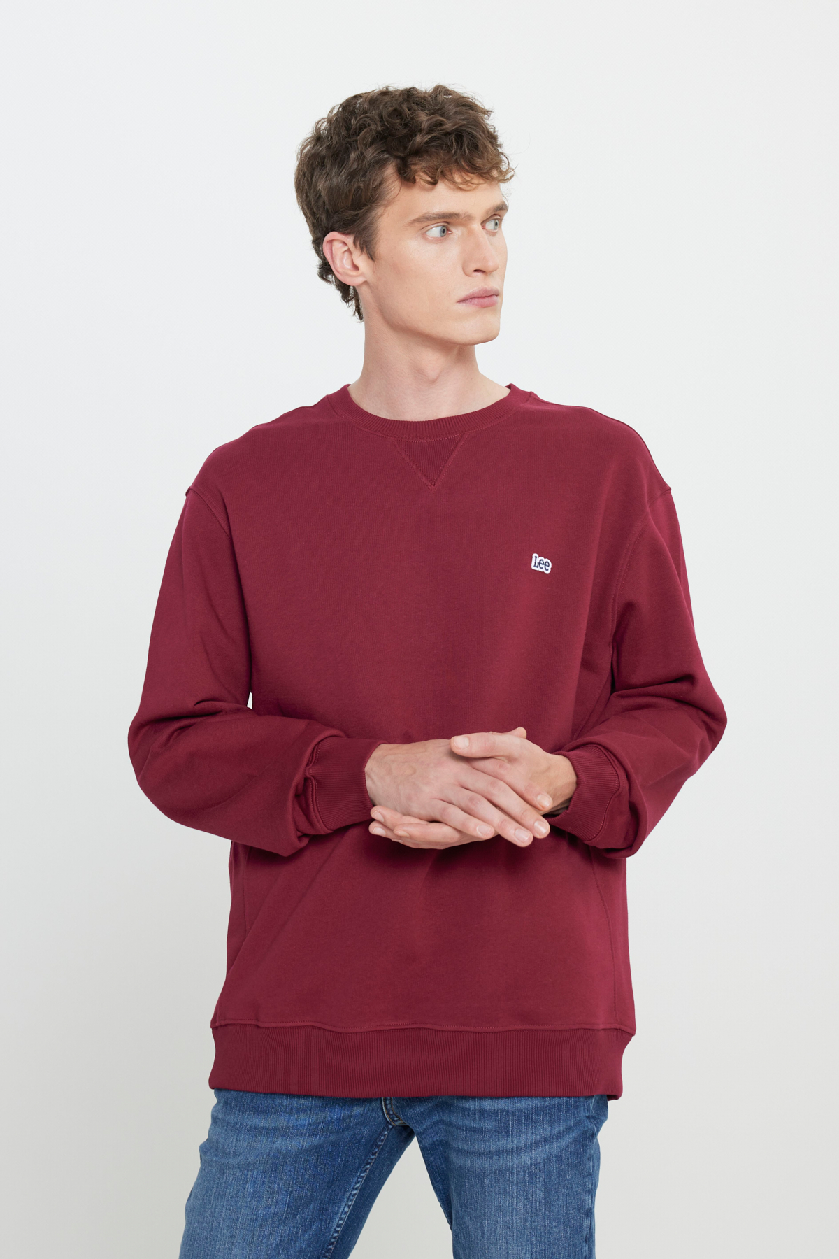 Regular Fit Bisiklet Yaka İçi Polarlı Sweatshirt Lee Translation missing: tr.content.product_image_main
