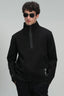 Lufian Oversize Erkek Sweatshirt - Minimalist Tarz - Yarım Fermuar