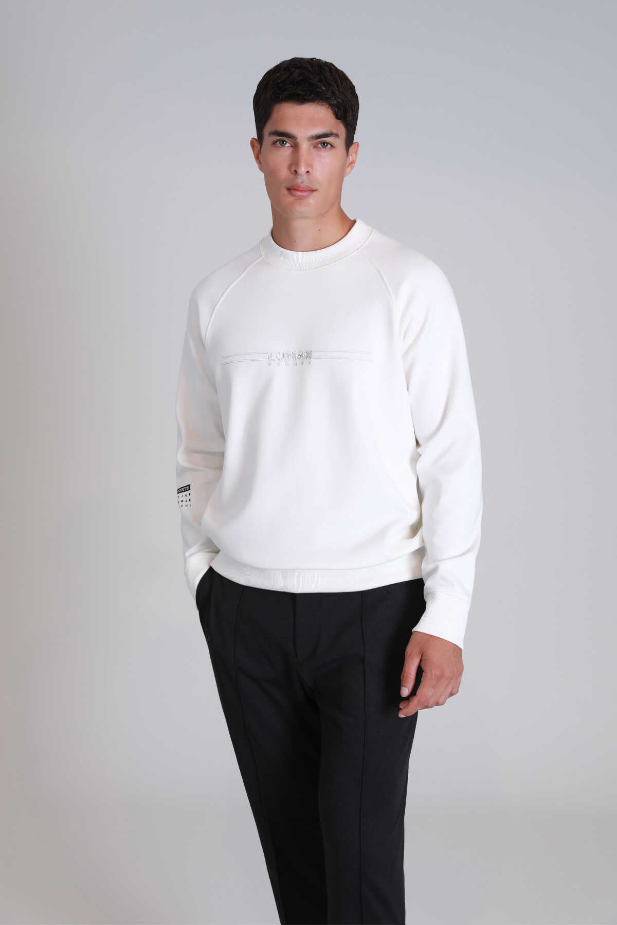 Lufian Oversize Erkek Sweatshirt - Yuvarlak Yaka Günlük Stil Translation missing: tr.content.product_image_main