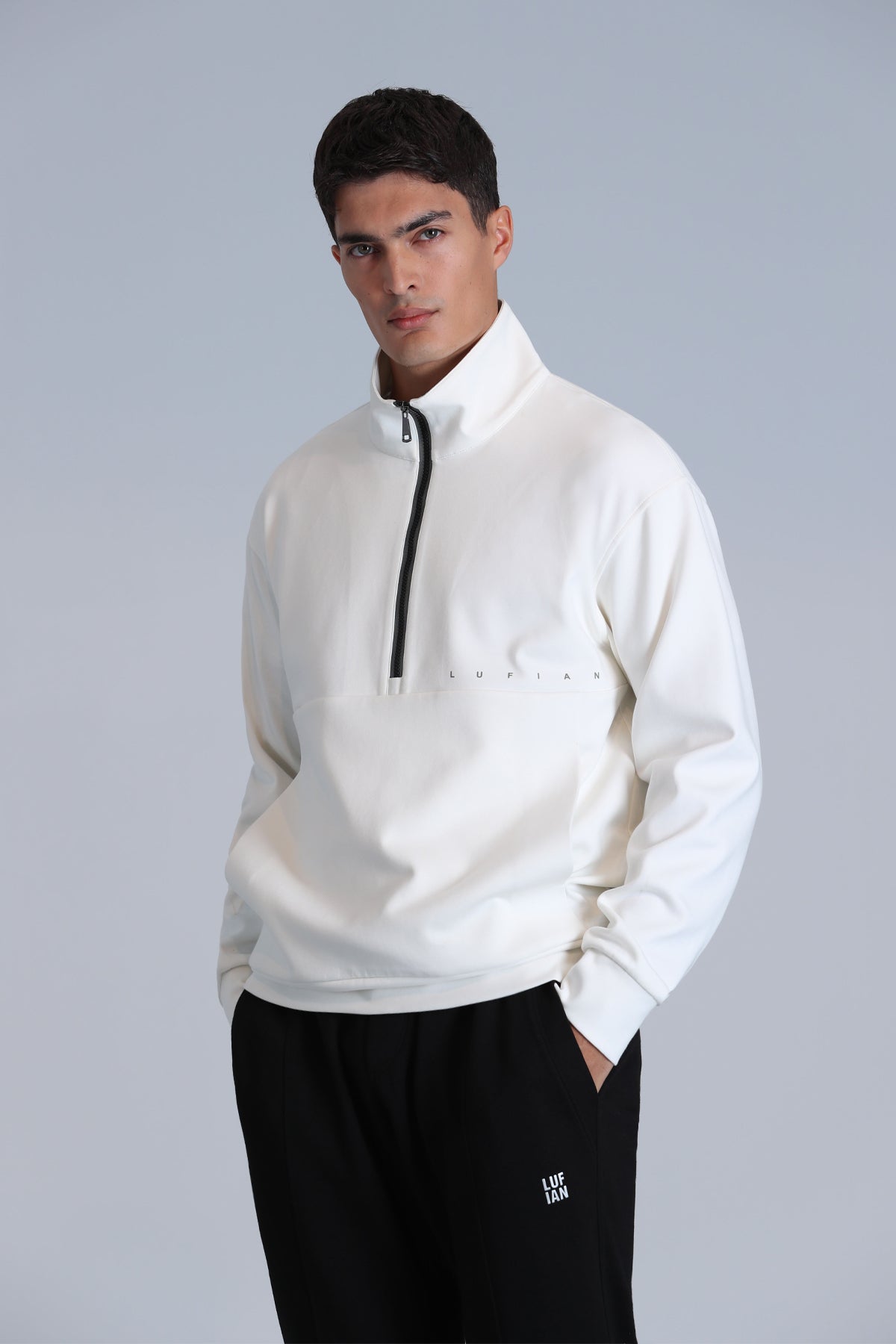 Lufian Minimalist Oversize Erkek Sweatshirt - Günlük Kullanım Translation missing: tr.content.product_image_secondary