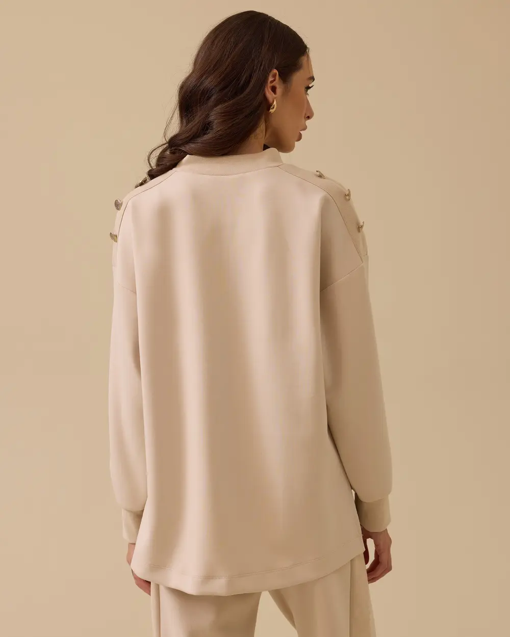 dik yaka düğme detaylı sweatshirt Scl Translation missing: tr.content.product_image_secondary