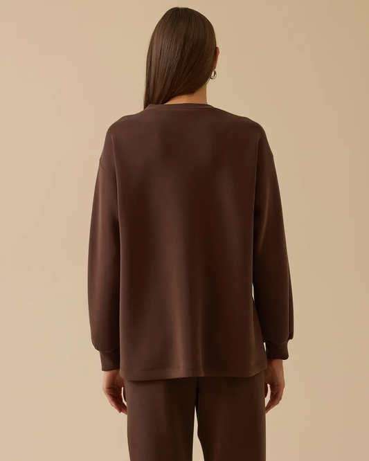 aksesuar detaylı bol kol sweatshirt Seçil